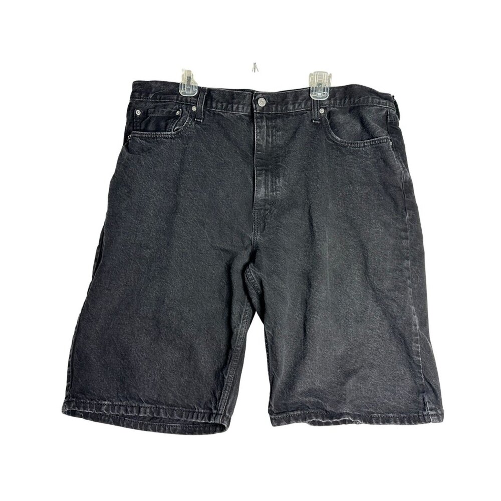 Levis Strauss 469 Black Denim Jean Shorts Mens 42 - 11" Length